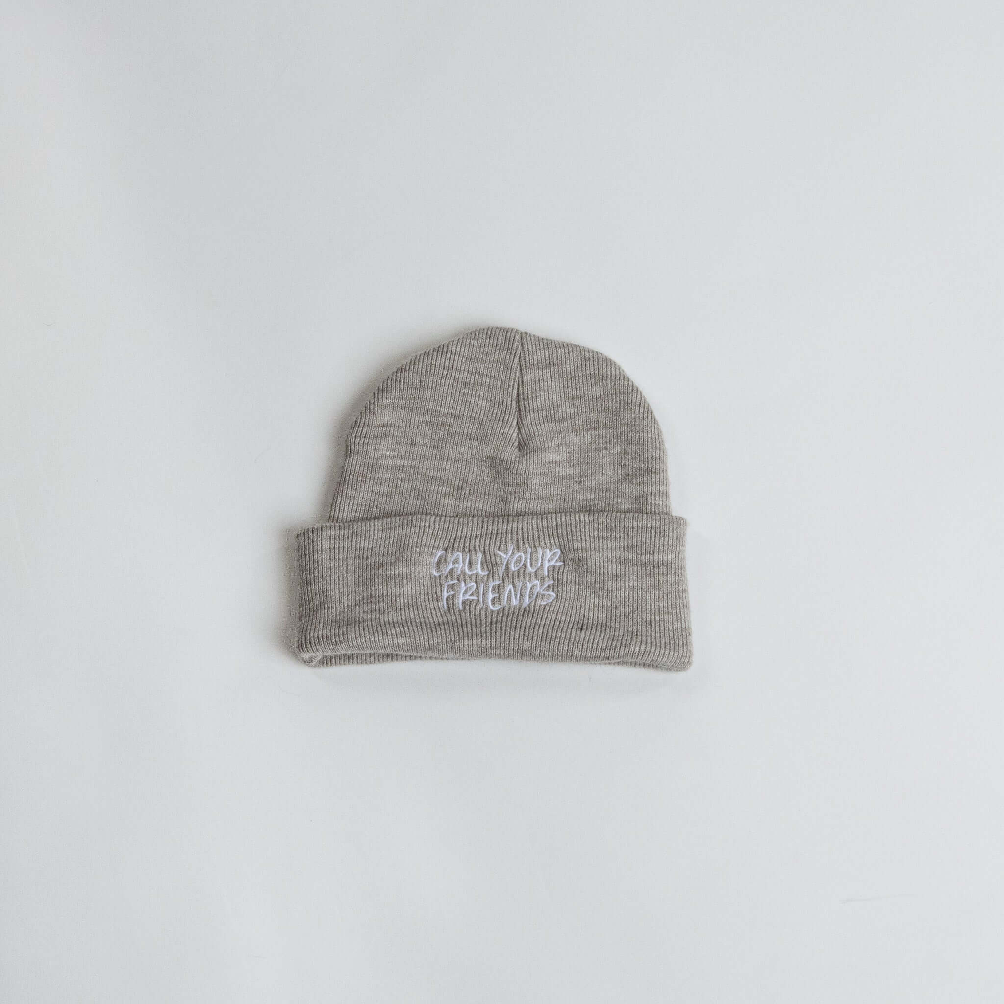 ESS Beanie by callyourfriends - Soft cotton one-size beanie in grey designed for warmth and urban flair.